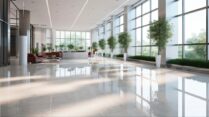 Sparkling -Marble-Floor-in-Modern-Commercial-Lobby