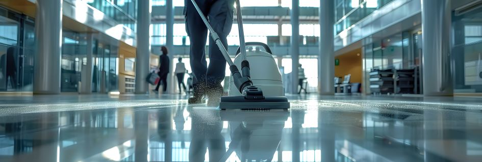 Cleaning building floors maintenance